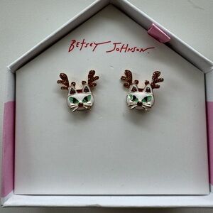 Betsey Johnson MERRY ANTLER STUDS